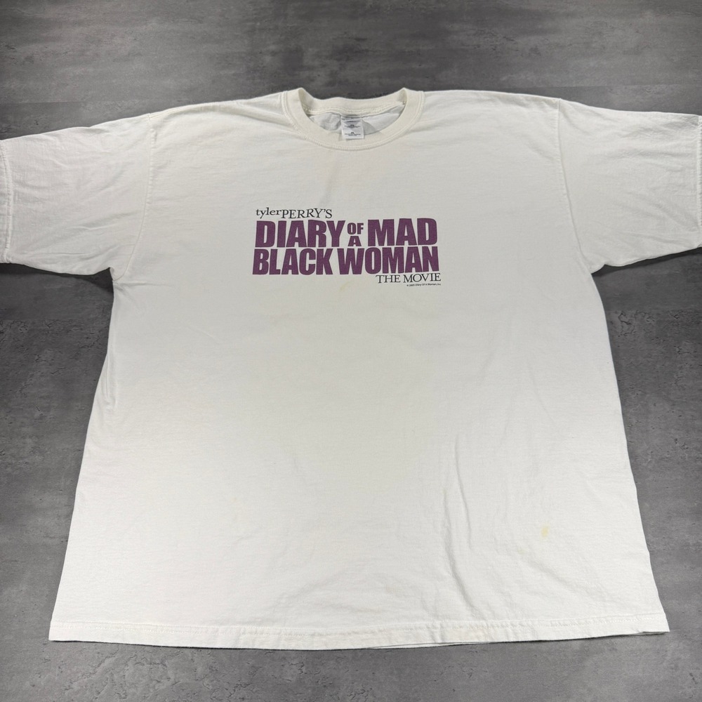 Tyler Perrys Diary of a Mad Black Woman Movie T Shirt Mens 2XL XXL White Vintage